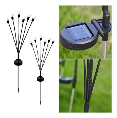 Pack de 2 Estacas Solares de 6 Esferas Cálidas de 60 Cms.