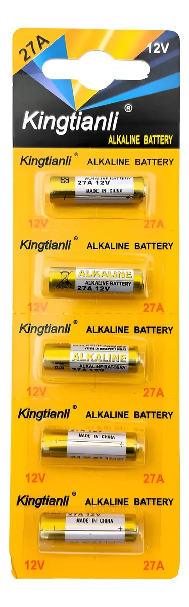 Pack de 5 Pilas Alkaline 27A – 12V. Marca Sugou
