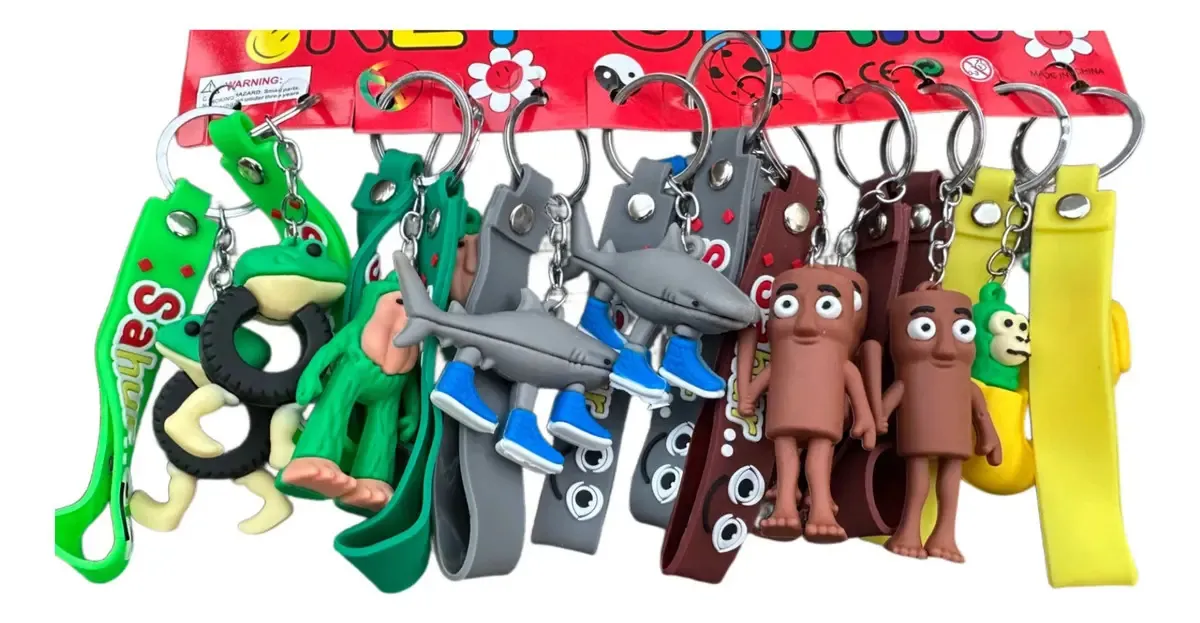 Pack De 6 Llaveros Tralala Con Sonido y Luz