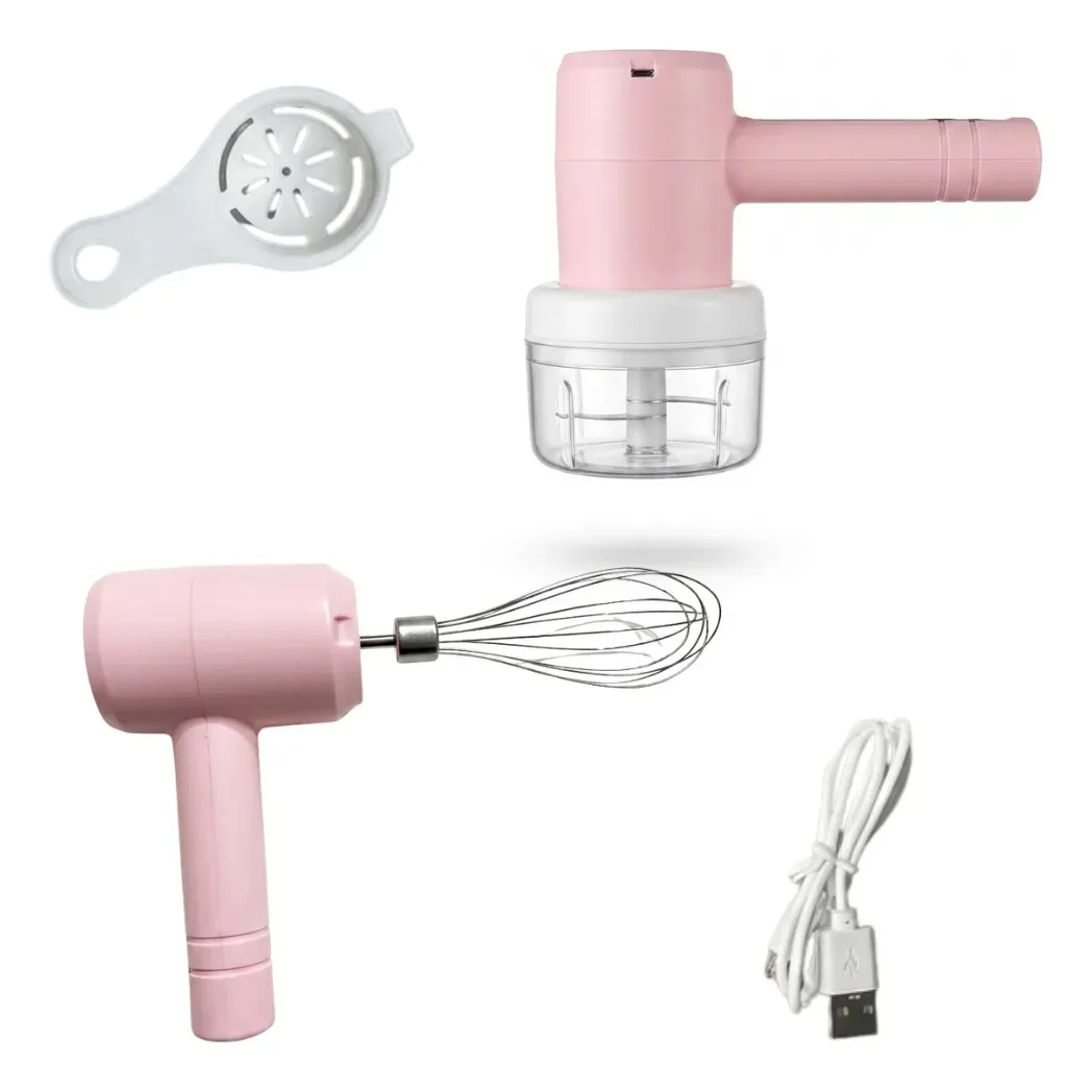 Picadora y Batidora 2 en 1 Recargable USB-C
