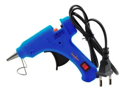 Pistola Eléctrica Para Silicona De 20 W Azul Pequeña