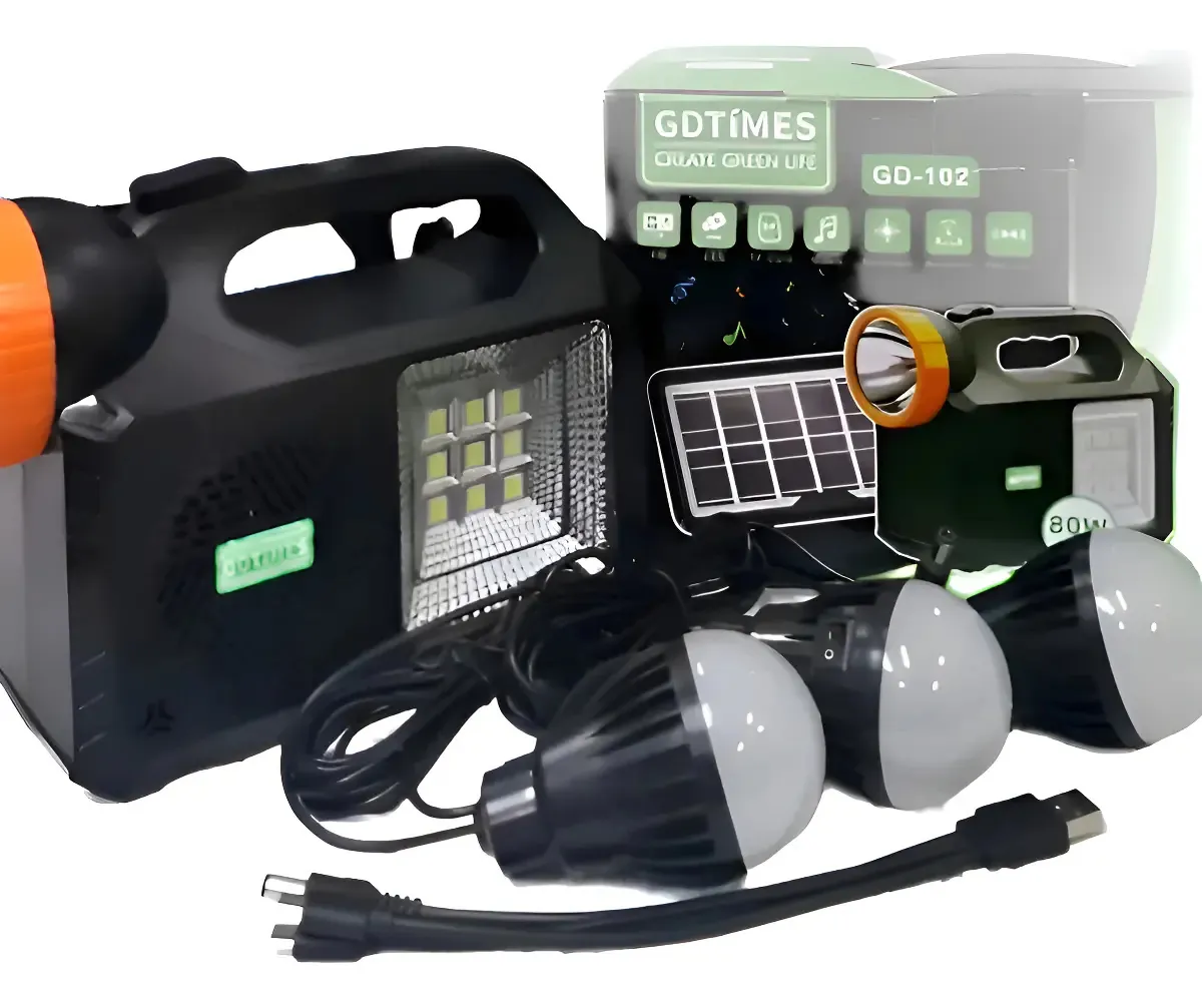 Radio Solar Con Linterna Y Focos