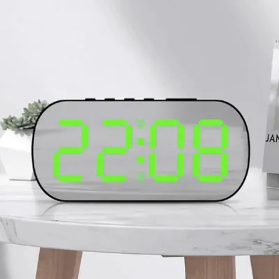 Reloj Despertador Led Digital Negro y Blanco Mod. DS-6637