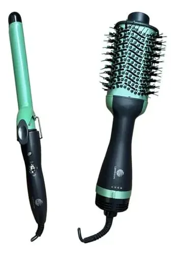 Set Cepillo Secador Anti-Frizz + Rizadora