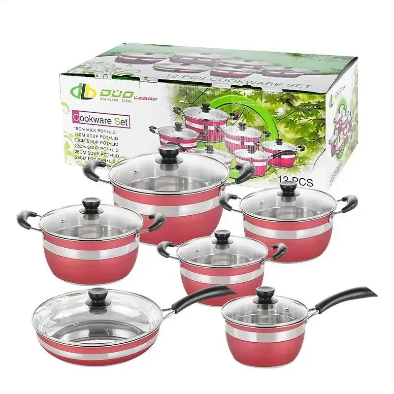 Set De 4 Ollas De Acero Inoxidable