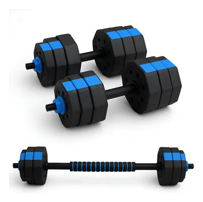 Set Pesas Mancuernas Barra Extension 10kg