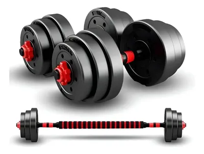 Set Pesas Mancuernas Barra Extension 30kg