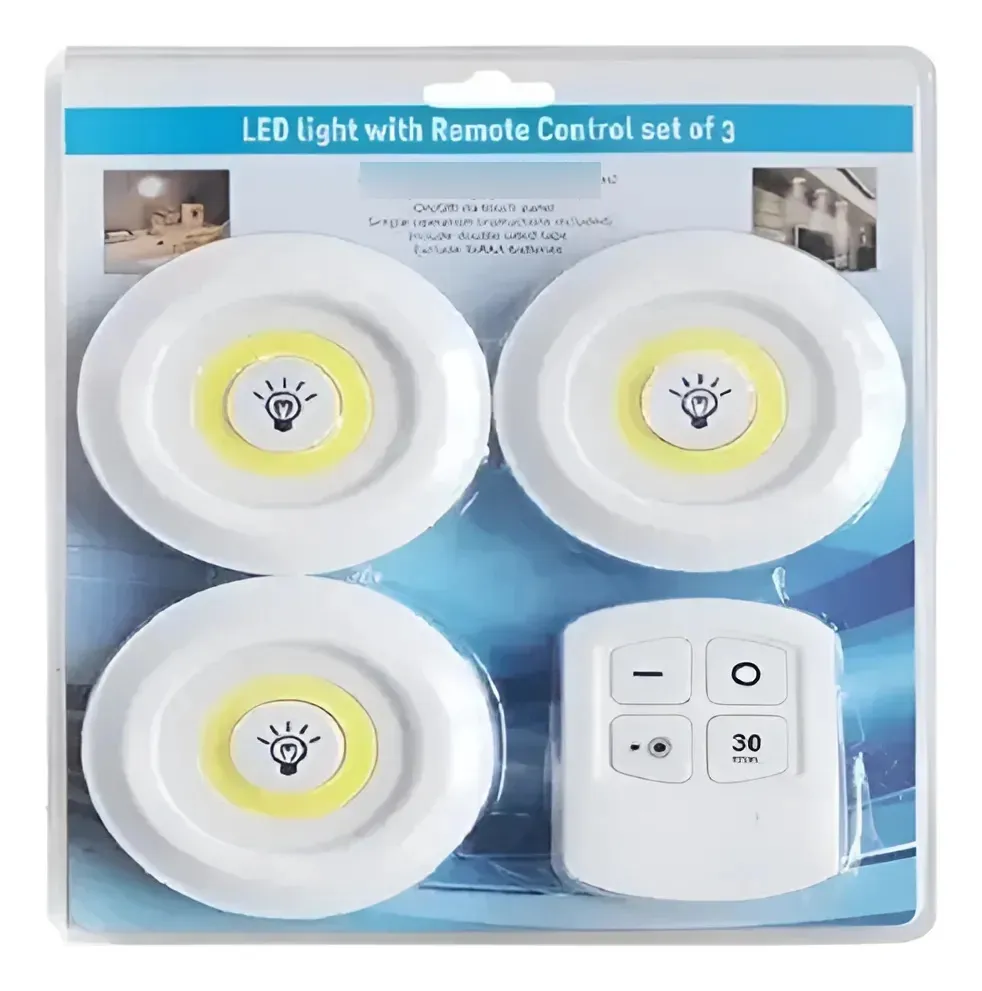 Set x 3 De Luces Led Con Control Remoto