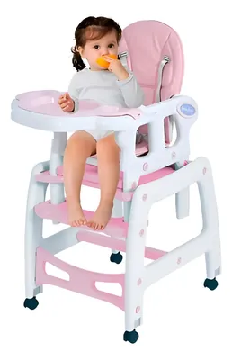 Silla de Comedor Infantil 3 en 1 Rosa