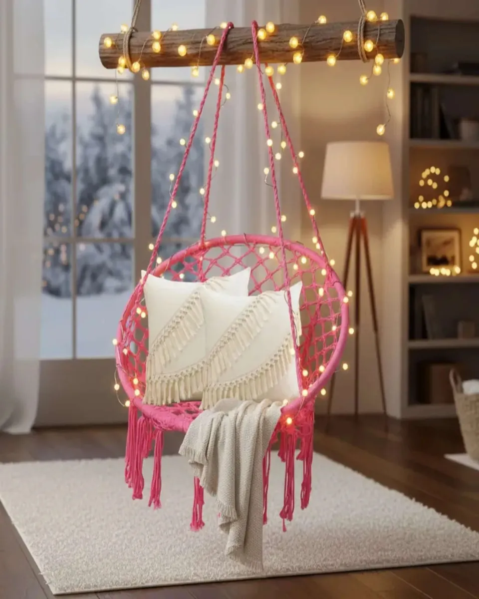 Silla Hamaca Colgante + Cojines