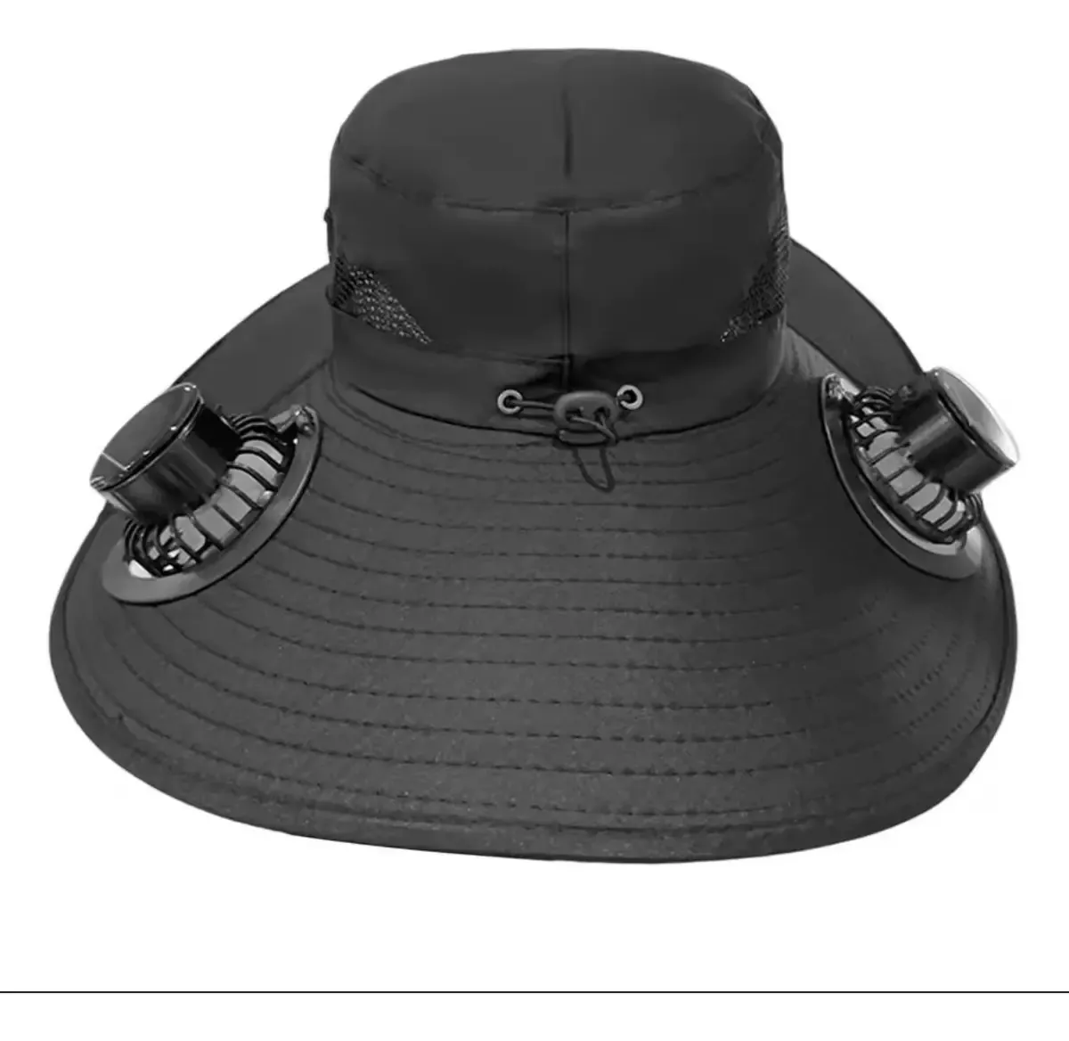 Sombrero Con Ventilador Recargable Solar Y USB