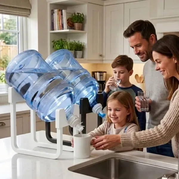 Soporte Negro para Bidón de Agua de 20 Litros con Grifo Incluido