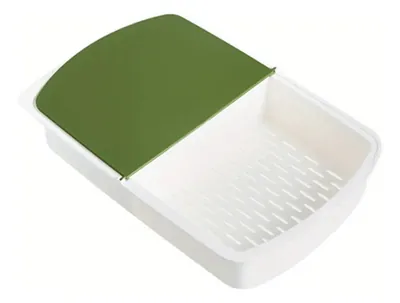 Tabla de Picar Y Escurridor De Verduras Plegable 2 En 1