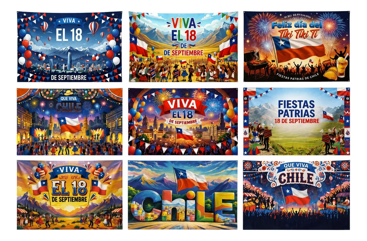 Telón Decorativo de Fiestas Patrias 200x180cm
