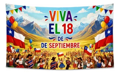 Telón Decorativo de Fiestas Patrias 200x250cm