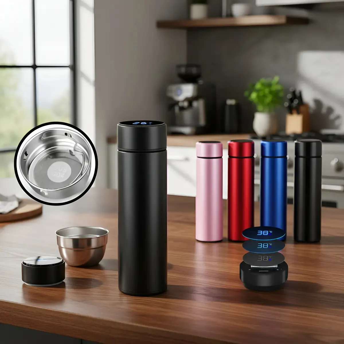 Termo Inteligente Con Pantalla Led 500ml
