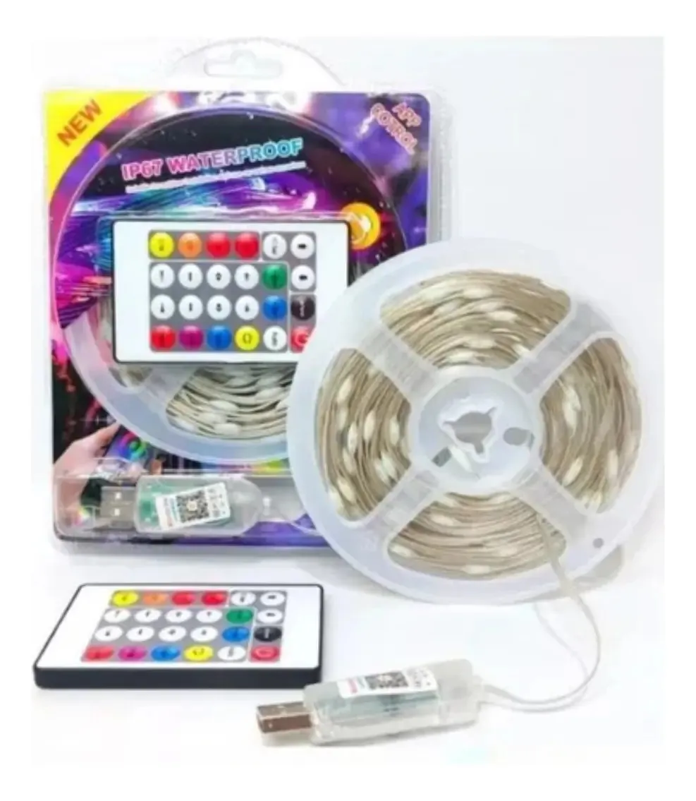 Tira Led Rgb 10mts Varios Colores Y Efectos