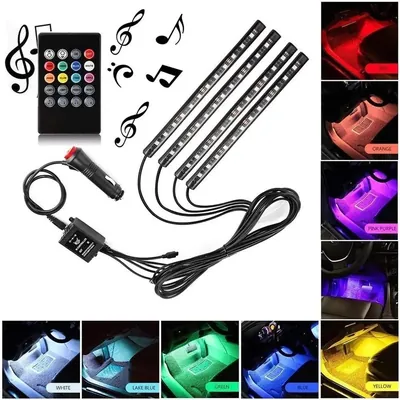 Tiras Led Rgb Interior Auto Multicolor