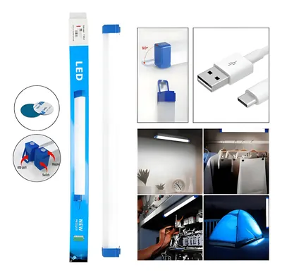 Tubo Led de Emergencia 70 Cms. Portátil Recargable con Imán