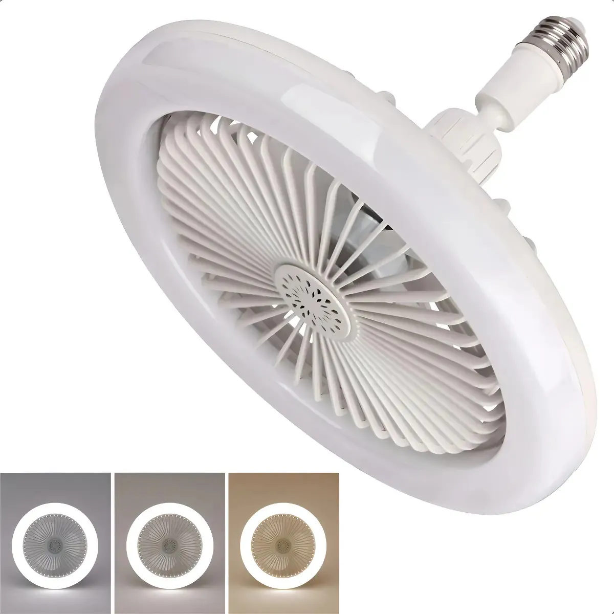 Ventilador de Techo con Control Remoto y Lámpara Led